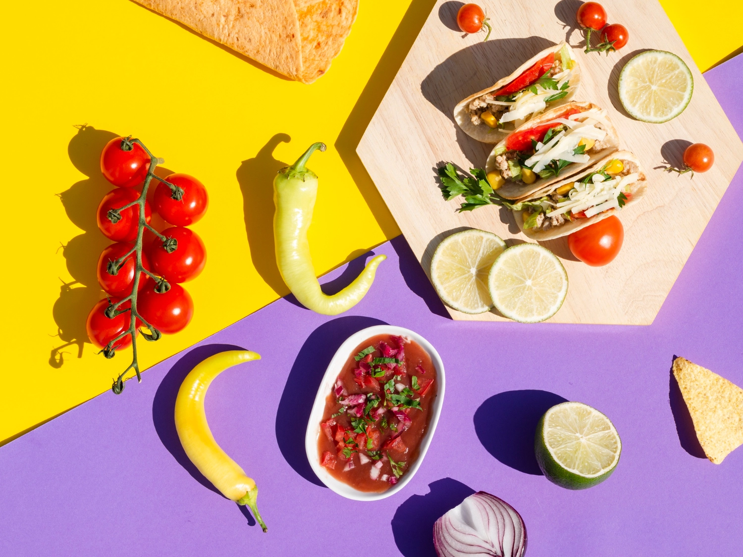 Behind the scenes food styling